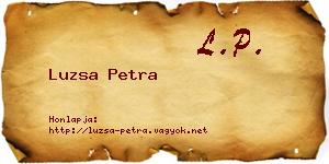 Luzsa Petra névjegykártya